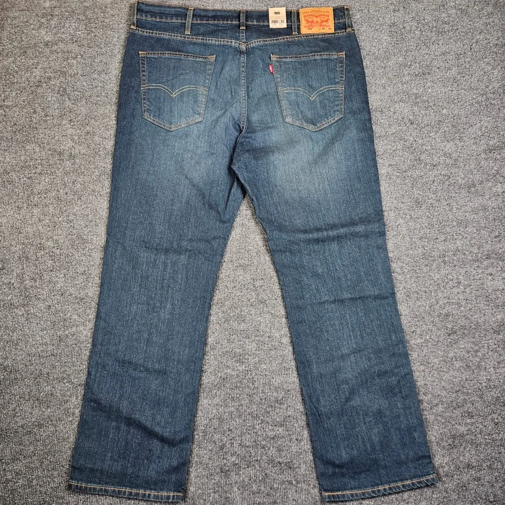Levis 514 Jeans Men's 40x30 Straight Fit Stretch Dark Wash Denim NEW Casual Blue - Picture 11 of 13